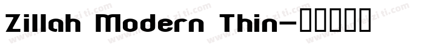 Zillah Modern Thin字体转换